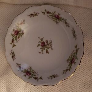 Vintage Johann Haviland 7 1/2 inch bowl Moss Rose Pattern